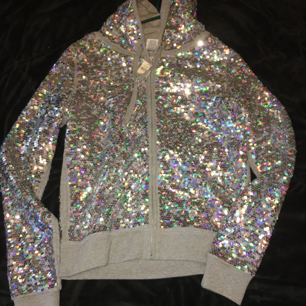 💕Victoria secret 2013 fashion show sequin hoodie